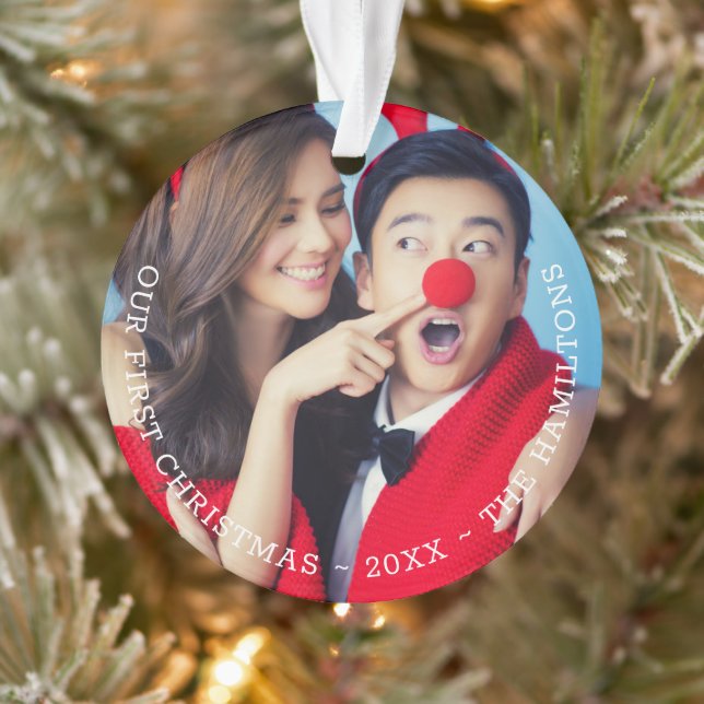 Adorno Nuestra primera foto personalizada de Navidad (Árbol)