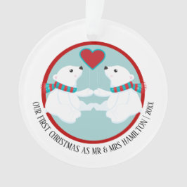 Adorno Nuestra primera foto personalizada del oso polar d