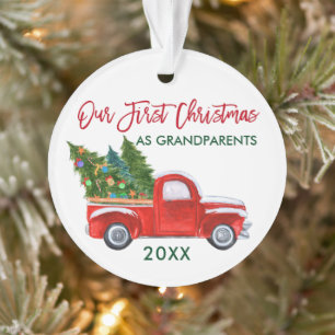 Adorno Nuestra primera Navidad como abuelos camioneros ro