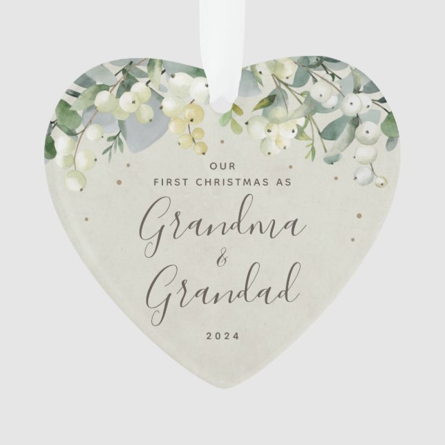 Adorno Nuestra primera Navidad como abuelos fotografían c (Anverso)