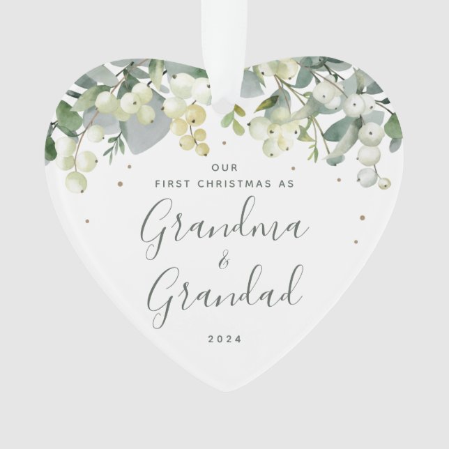 Adorno Nuestra primera Navidad como abuelos fotografían c (Anverso)