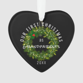 Adorno Nuestra primera Navidad como abuelos Personalizado