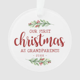 Adorno Nuestra primera Navidad como abuelos verde