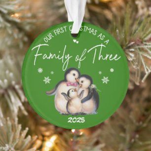 Adorno Nuestra primera Navidad como familia de los tres