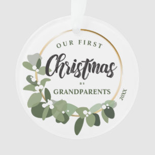 Adorno Nuestra primera Navidad como foto de Personalizado