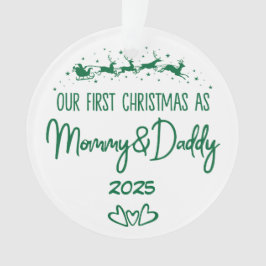 Adorno Nuestra primera Navidad como mamá y papá