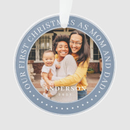 Adorno Nuestra Primera Navidad Como Mamá Y Papá Fotografí