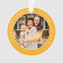 Adorno Nuestra Primera Navidad Como Mamá Y Papá Fotografí