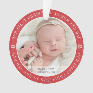 Adorno Nuestra Primera Navidad Como Mamá Y Papá Moderno