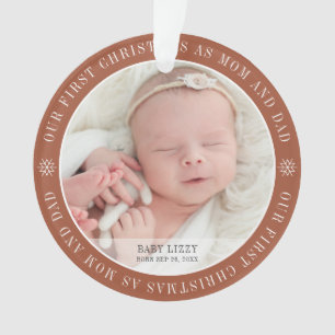 Adorno Nuestra Primera Navidad Como Mamá Y Papá Modernos 