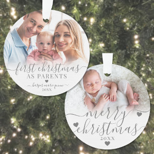 Adorno Nuestra Primera Navidad Como Padres Bebé 2 Foto