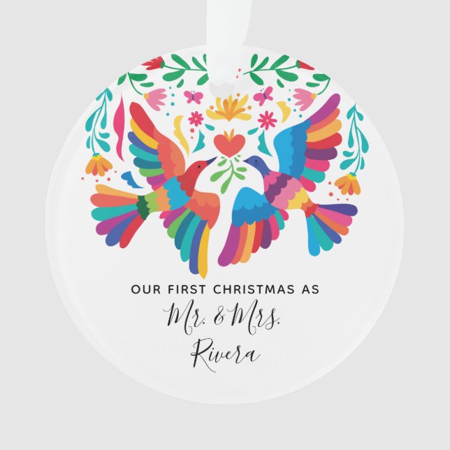 Adorno Nuestra primera Navidad como Sr. y Sra. (Anverso)