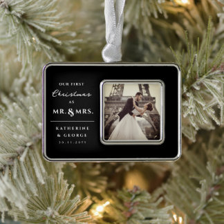 Adorno Nuestra Primera Navidad Como Sr. Y Sra. Boda Foto