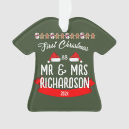 Adorno Nuestra primera Navidad como Sr. y Sra. Newlyw