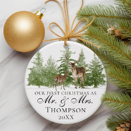 Adorno Nuestra Primera Navidad Como Sr. Y Sra. Personaliz