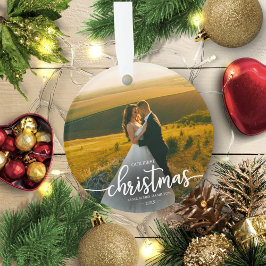 Adorno Nuestra Primera Navidad Como Sr. Y Sra. Simple Ele