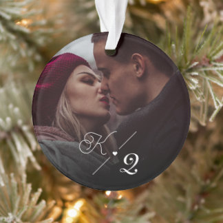 Adorno Nuestra primera Navidad comprometidos clásica foto