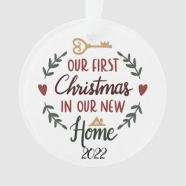 Adorno Nuestra primera Navidad en nuestro nuevo hogar 202