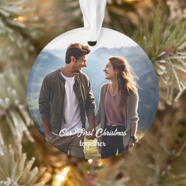 Adorno Nuestra primera Navidad juntos 1 foto (Árbol)