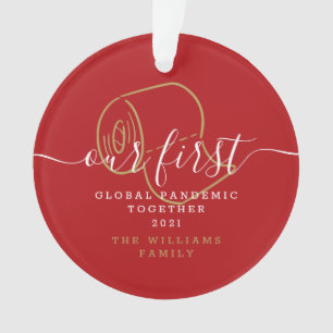 Adorno Nuestra primera Navidad juntos con pandemia global