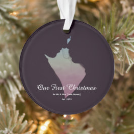 Adorno Nuestra Primera Navidad Juntos Sr y Sra Silueta