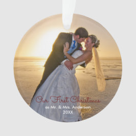 Adorno Nuestra primera pareja casada de Navidad acrílica