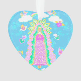 Adorno Nuestra Señora de Guadalupe Azul