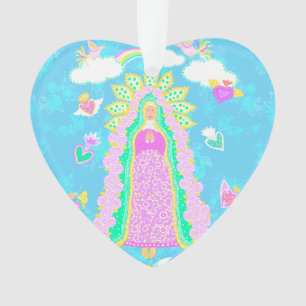 Adorno Nuestra Señora de Guadalupe Azul