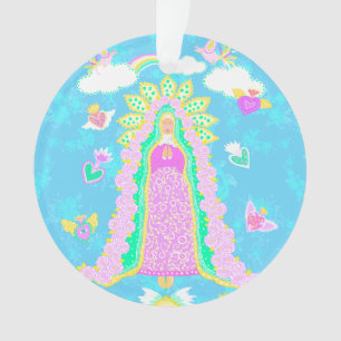 Adorno Nuestra Señora de Guadalupe Azul