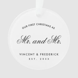 Adorno Nuestro primer gay navideño de nueva foto blanco