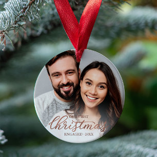 Adorno Nuestro primer guión de oro Rosa de Navidad compro