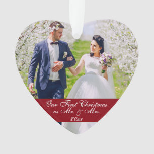Adorno Nuestro primer navidad como foto de Sr. y de