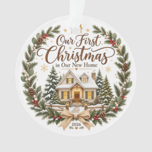 Adorno Nuestro Primer Navidad en Nuestra Nueva Casa 2026