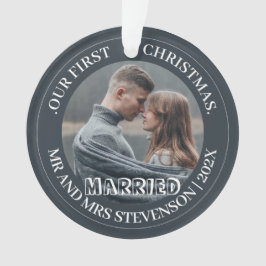 Adorno Nuestro primer Sr. de Navidad y la Sra. newlywoed