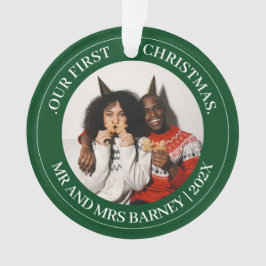Adorno Nuestro primer Sr. de Navidad y la Sra. newlywoed