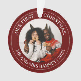 Adorno Nuestro primer Sr. de Navidad y la Sra. newlywoed