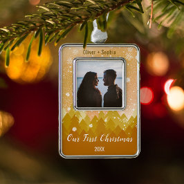 Adorno Nuestro primer tema del invierno con nevadas de or