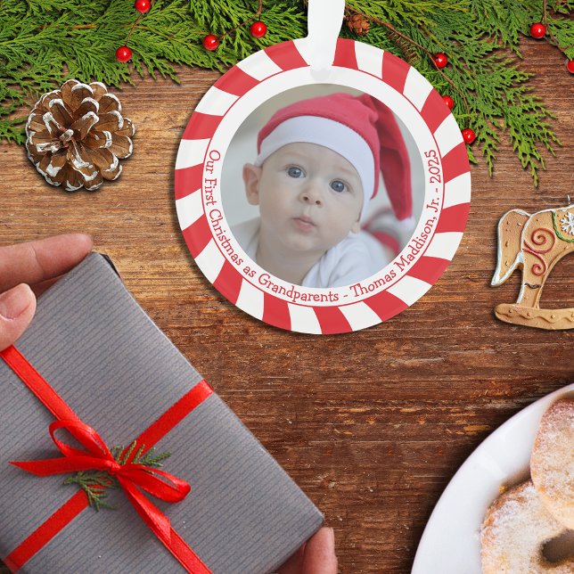 Adorno Nuestros primeros abuelos de Navidad Candy Cane Ph (Subido por el creador)