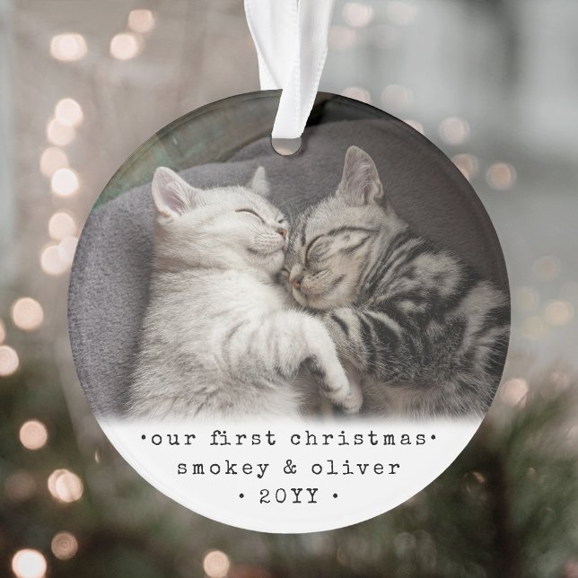 Adorno Nuestros primeros gatos de Navidad 2 o cualquier f (Subido por el creador)