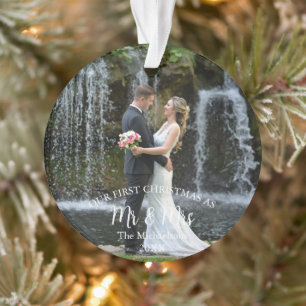 Adorno Nuestros primeros Navidades como Sr. y Sra. Boda F