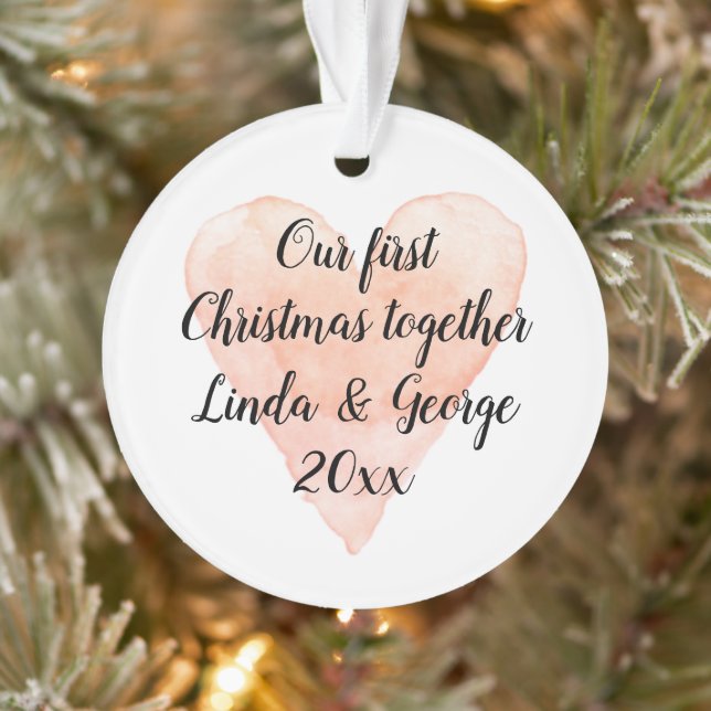 Adorno Nuestros primeros Navidades juntos romántico árbol (Árbol)
