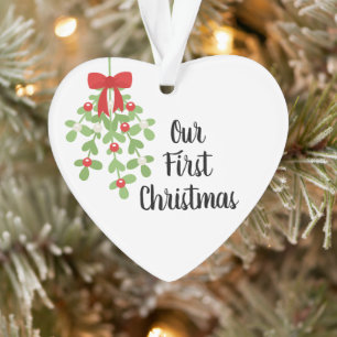 Adorno Nuestros primeros Navidades románticos de Navidad