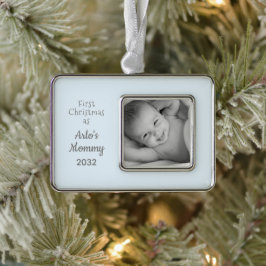 Adorno Nueva mamá primera Navidad en foto de mamá bebé