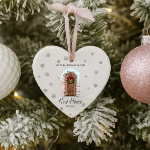 Adorno Nuevo hogar lindo Primera Navidad Elegante Nieve