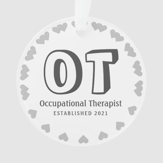 Adorno Nuevo terapeuta ocupacional personalizado (Anverso)