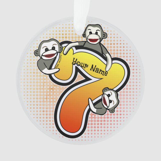 Adorno Número de mono 7 (Anverso)