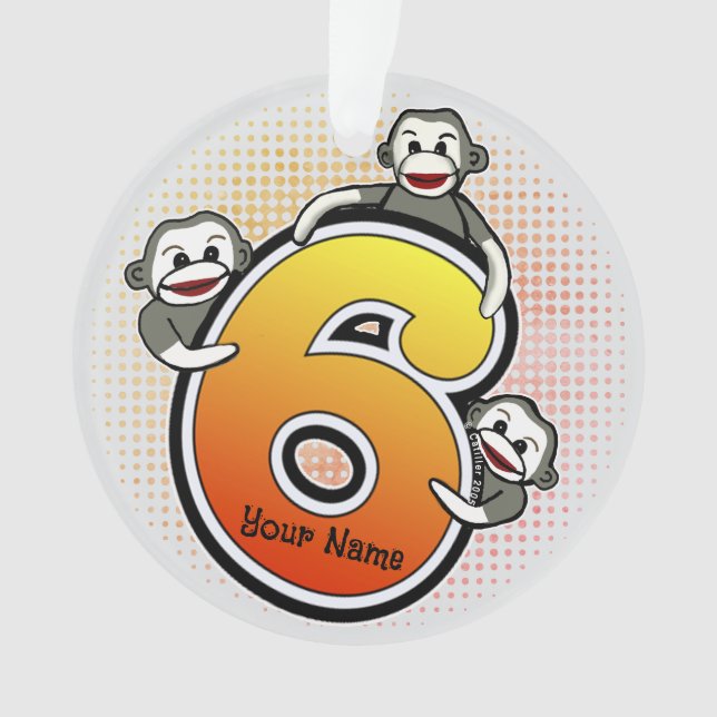 Adorno Número de mono de acoplamiento 6 (Anverso)