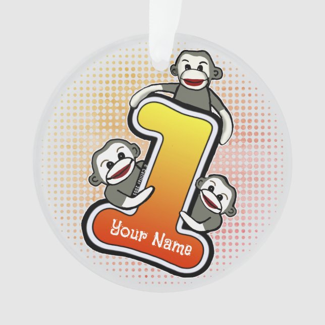 Adorno Número de mono de media 1 (Anverso)