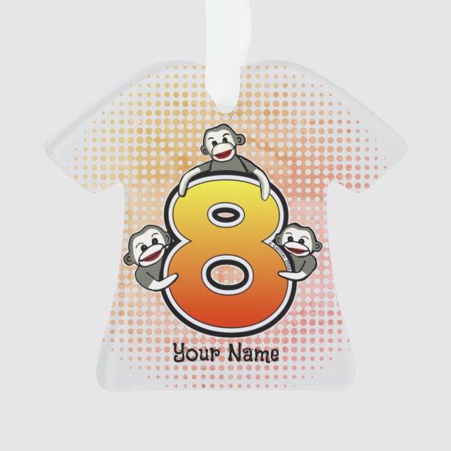 Adorno Número de mono de media 8 (Anverso)