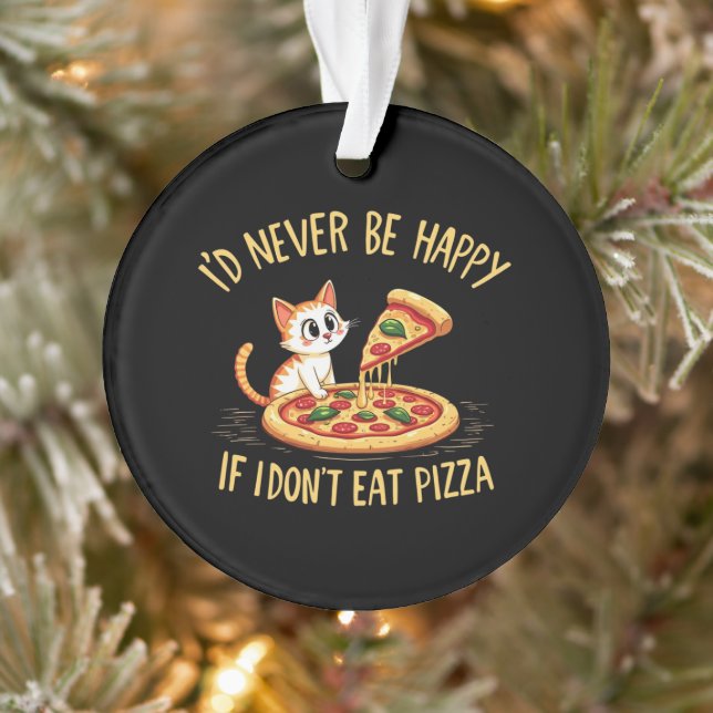 Adorno Nunca estaría feliz si no pudiera comer Personaliz (Árbol)